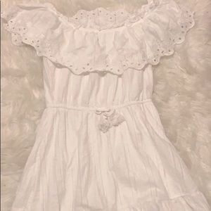 Cut off shoulder dress